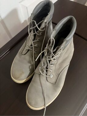 Timberland Women's Grey Lace-Up Casual Boots